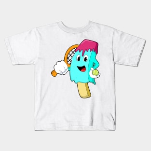 Ice cream at Tennis with Tennis racket Kids T-Shirt